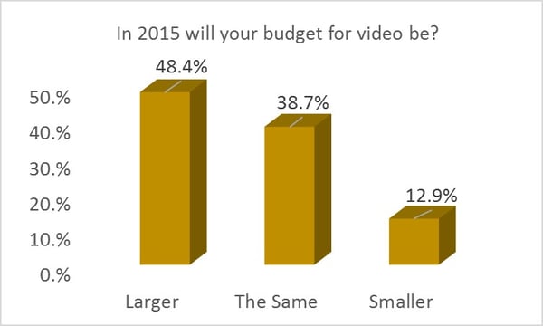 2015 survey of marketers budget for video